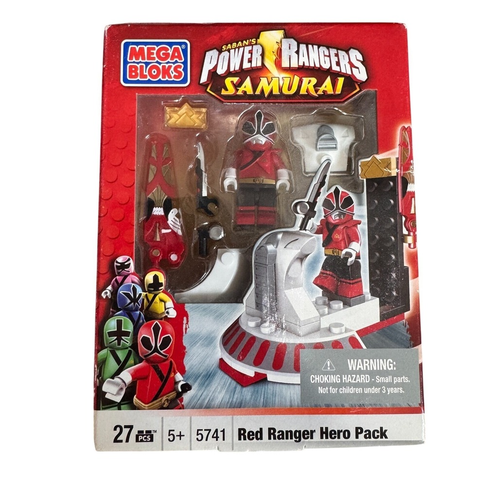 Mega‎ Bloks Power Rangers Samurai Red Ranger Hero Pack 5741 Building Set 27 Pcs